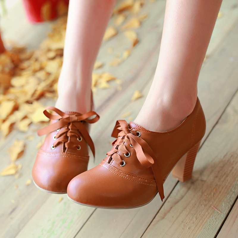 lace up ankle boots womens block heel